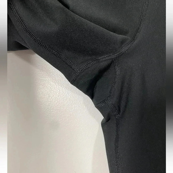 Adidas Climalite Black Leggings Women's Cropped Stretch Yoga Pants Mesh - Picture 3 of 6